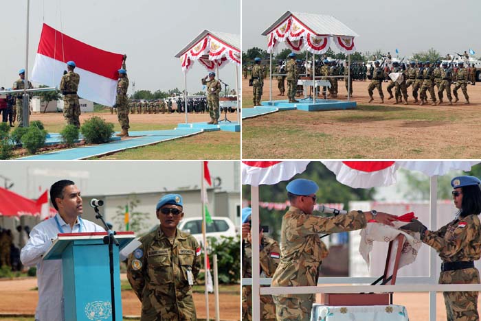 Pasukan TNI Misi UNAMID Peringati Kemerdekaan RI di Darfur